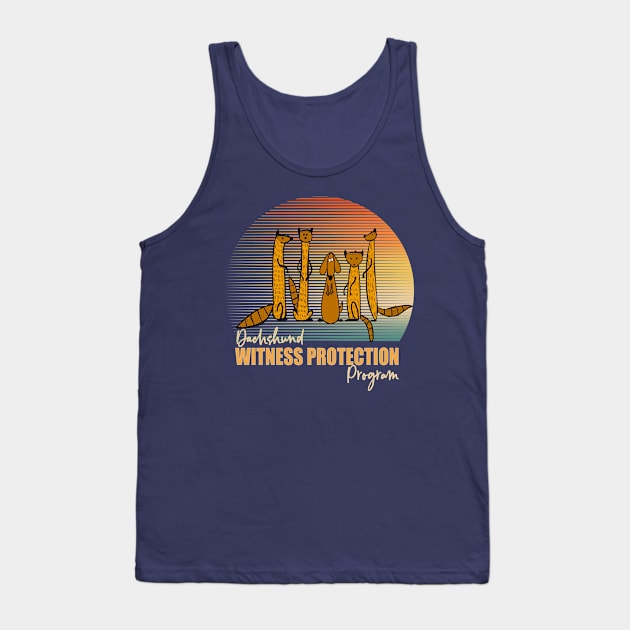 Dachshund Witness Protection Program Tank Top by TeeBlurts